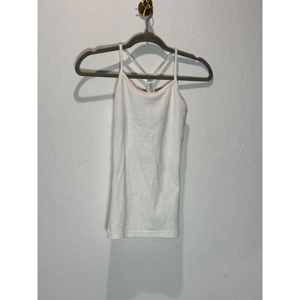 Ivivva Lululemon Girls White Strappy Racerback Shelf Bra Tank Top 12